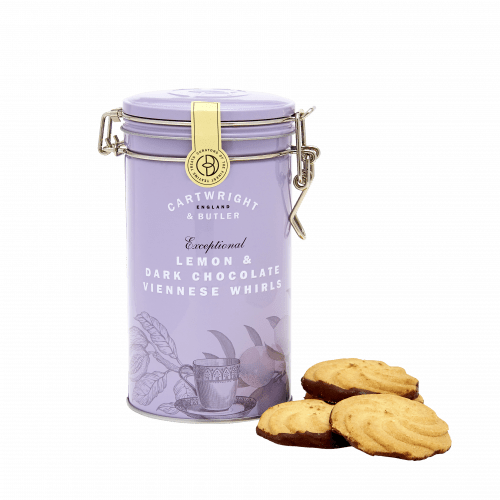 Cartwright & Butler Lemon & Dark Chocolate Viennese Whirls Tin